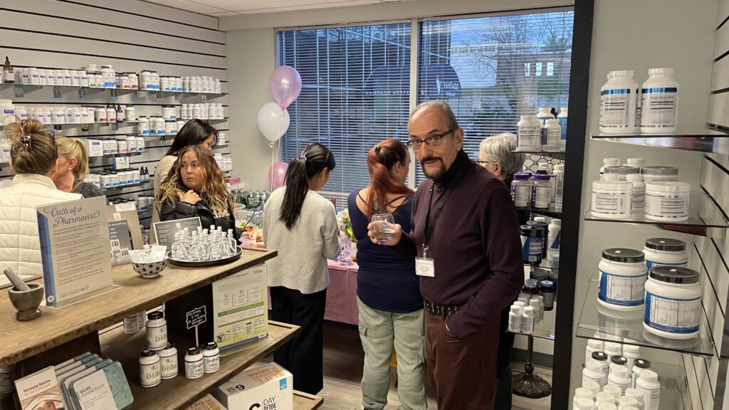 Expert pharmacist Ben Fais mingling with guests at our Women's Health Event
