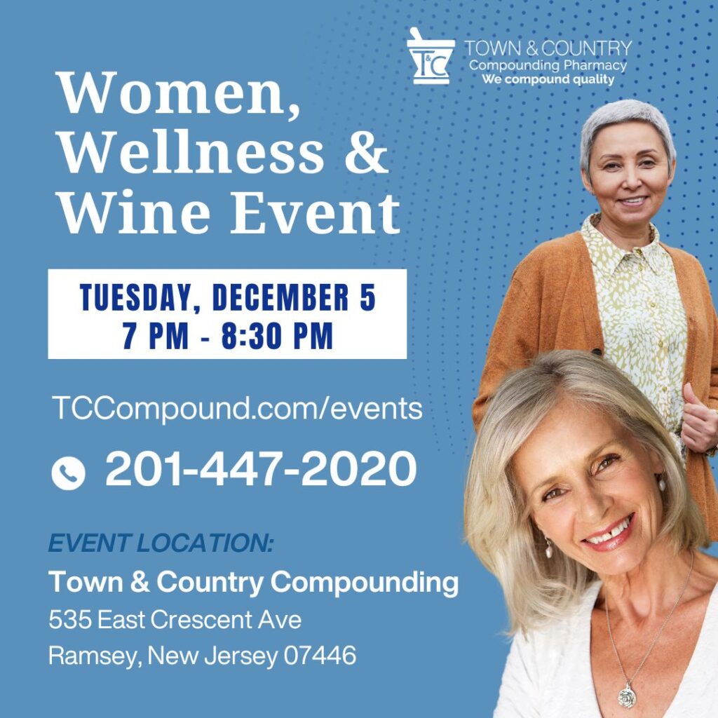 TCC_Women Wellness Wine Bergen County NJ New Jersey Menopause Hormone Advice symptoms medications supplement recommendations Event_10.25.23