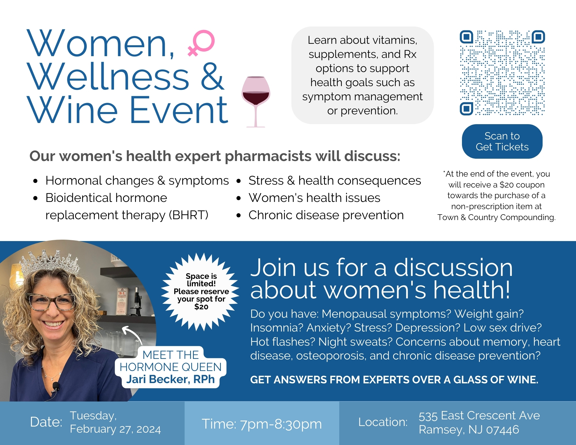 women, Wellness, and Wine Event - February 27, 2024