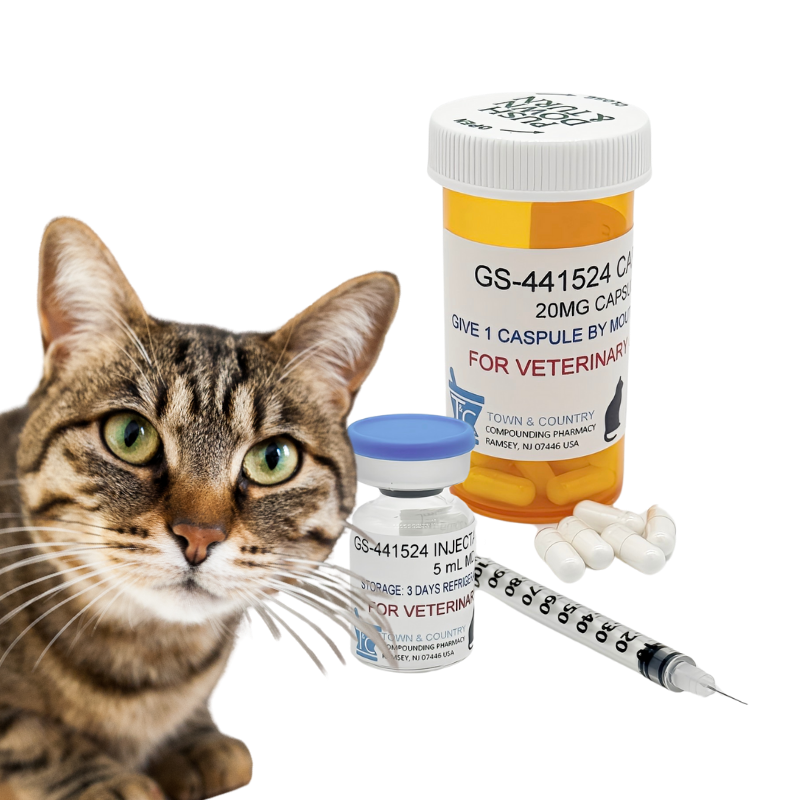 TCC GS-441524 cat FIP treatment Feline Infectious Peritonitis injection capsules new jersey new york pennsylvania nearby veterinary pharmacy