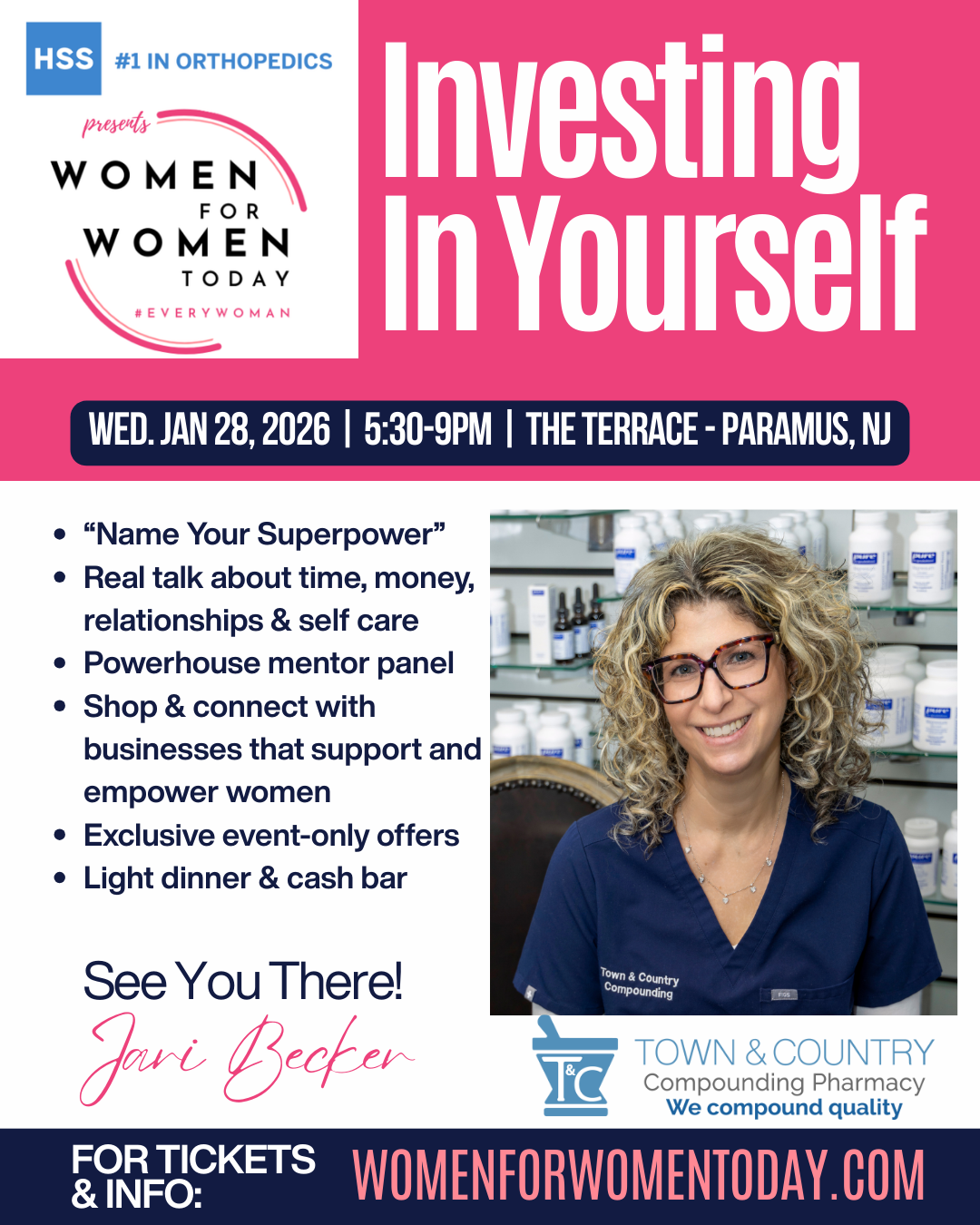 Jari Becker Hormone Gal - Investing in Yourself - Women for Women Paramus New Jersey BHRT Information event