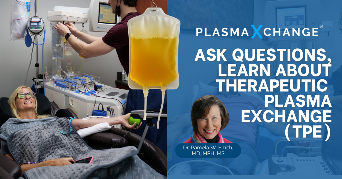Dr Pam Smith live webinar event online best plasma exchange procedure toxins forum advice recommendations